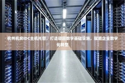 杭州IDC主機托管 穩固數字基礎設施，引領企業數字化轉型的堅實基石